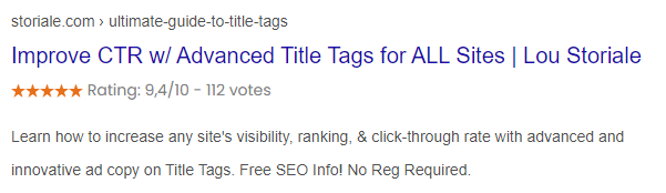 best title tag snippet