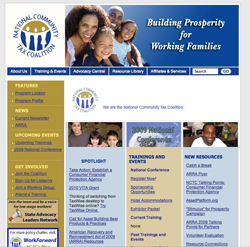 nonprofit tax coalition website design project