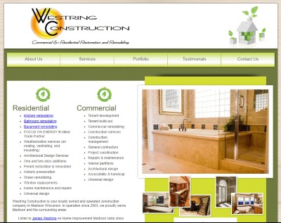 new site design of client web project